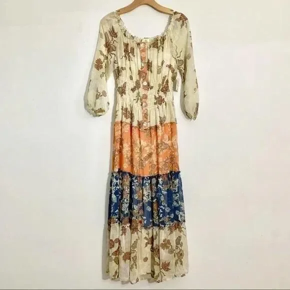 Anthropologie NEW Figeuroa & Flower Olive Hill bohemian dress | NWT | Size L - Picture 2 of 8